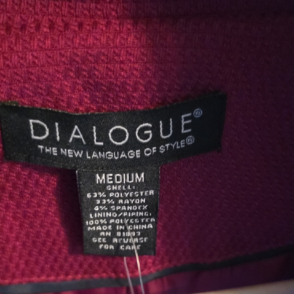 Dialogue Plum Textured Button-Front Jacket - Picture 2 of 10